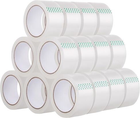 Lichamp Clear Packing Tape, 18 Rolls Heavy Duty Packaging Tape Refill for Moving Boxes, Mail Shipping Supplies, 1.88 inch x 55 Yard x 2.6 mil, A218TP in Saudi Arabia