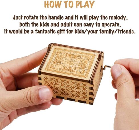 Wooden Music Box - The Pooh Saying Music Box, Gift for Friend, Cousins, BFF, New Year's Gifts- 1 Set in Kuwait