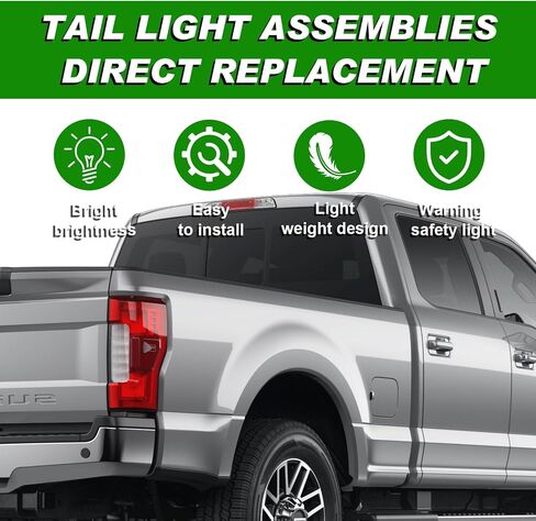 Tail Rear Lights W/Blind Spot Module Halogen Compatible with Ford F250 F350 Super Duty 2017 2018 2019 Brake Taillights Lamp Assembly Right Passenger Side Replace KC3Z13404C in Kuwait