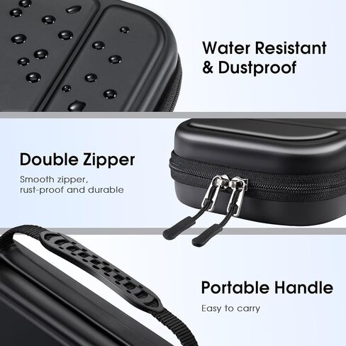 Fintie Carrying Case for Nintendo Switch 2 (2025) ، [shrackproof] قذيفة صلبة غلاف واقية محمولة مع 20 فتحات بطاقة لعبة وجيب داخلي للملحقات (أسود) in Kuwait