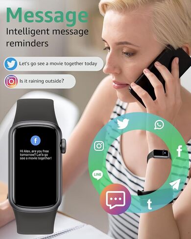 IMFRCHCS Fitness Tracker,Smart Watch with 1.47" Touch Display,137+Sport Modes Fitness Watch with Heart Rate Sleep Monitor, Step Counter,IP68 Waterproof Activity Trackers for Women Men in Saudi Arabia