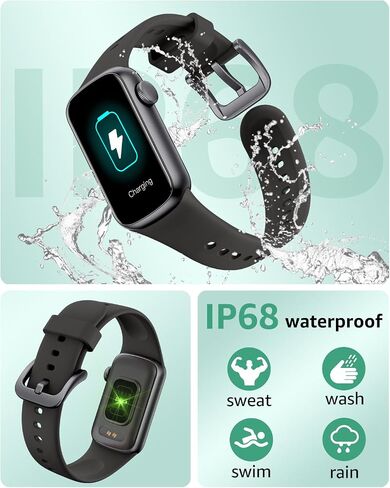 IMFRCHCS Fitness Tracker,Smart Watch with 1.47" Touch Display,137+Sport Modes Fitness Watch with Heart Rate Sleep Monitor, Step Counter,IP68 Waterproof Activity Trackers for Women Men in Saudi Arabia