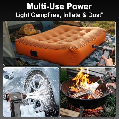 SAILHAP Compressed Air Duster 300000RPM, Cordless Electric Duster Brushless Motor Replace Canned Air, Rechargeable Mini Blower for PC, Car, Computers, Keyboard, Snow Removal & Outdoor, Great Gift in Saudi Arabia