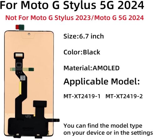 Original OLED لـ Motorola Moto G Stylus 5G 2024 استبدال شاشة LCD لـ MOTO G Stylus 5G 2024 Touch Digitizer Display Screen XT2419-1 مع كل الإصدار (بدون إطار) in Saudi Arabia