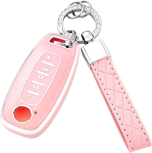 Key Fob Cover with Keychain for 2023 2024 Pathfinder Rouge 4Runner (Purple) in Kuwait