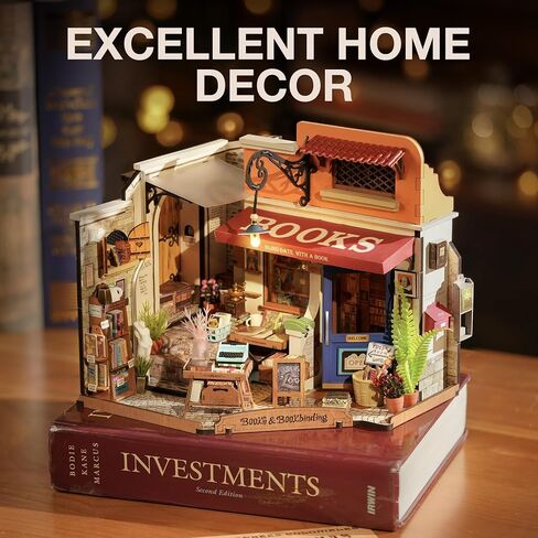 ROBOTIME Miniature House Kit DIY Mini Garage Workshop Tiny Model House Building Kit with LED Decorative Craft for Adults Hobby Gift in Saudi Arabia
