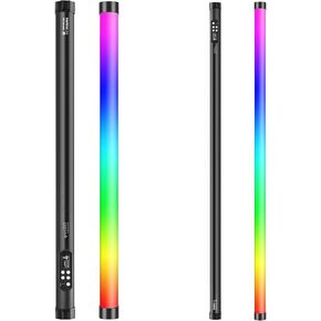 Mettlelite 2ft & 4ft RGB Tube Light Bundle, Full Color Video Light with APP Control, 2800K-8000K CRI96 TLCI97 RGB CCT HSI Mode