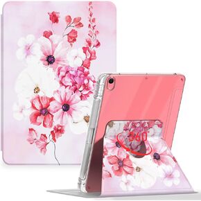 Feams Case for iPad (A16) 11th Generation 11 Inch 2025, iPad 10th Generation 10.9 Inch 2022, Rotating Case Clear Back Cover with Pencil Holder & Auto Sleep, Pink Marble in Kuwait