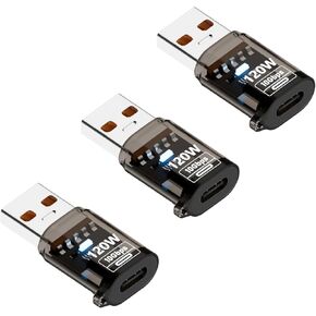 10 جيجابت في الثانية من USB C أنثى USB A SALE ADAPTE 10GBPS نقل البيانات ، و 120W توصيل الطاقة ، 3 عبوات