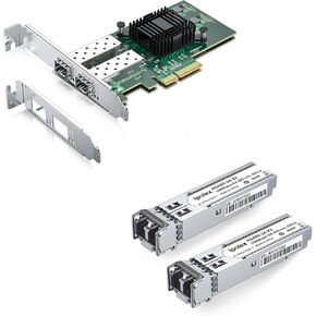 1 Pack ipolex 1.25G Ethernet Server Adapter Network Card and 2 Pack 1.25G SFP SX Module