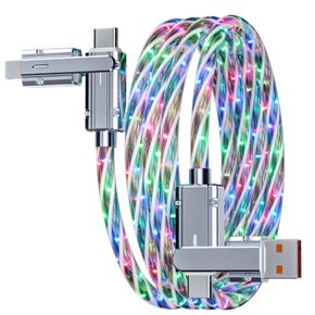 USB C to Type C LED Light Up RGB USB C Charging Cable,Fast Charging Cord for i-Phone 15 Pro Max Plus, iPad Mini Pro Air, MacBook and Galaxy Note Pixel etc(66W 3FT)