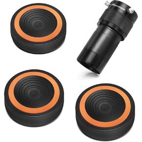 Astromania 2" ED 2X Dual Power Telescope Barlow Lens for Telescopes - Bundle with - Anti-Vibration Suppression Pads