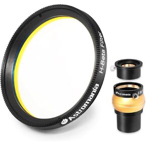 Astromania 2" Upgraded 4-Elements 2.5X Barlow Lens - Bundle with - 2" H-Beta Filter