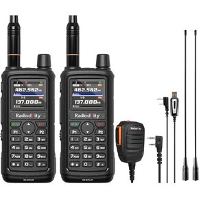 2 Pack Radioddity GM-30 Plus GMRS Handheld Radio + Radioddity RS22 Remote Speaker Mic with Clear Sound