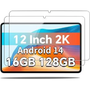 واقي الشاشة لـ Teclast T60 Plus 12inch ، زجاجي HD ، صلابة 9 ساعات ، خدش ، واقي أفلام زجاجية مضادة للأصفر ، و GASS GLASS FILD TECLAST T60 Plus [2 Pack]