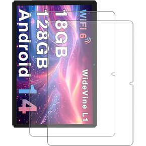 for DMOAO D3 Android 14 Octa-Core 2 in 1 Tablet 10.1 Inch 2024 Screen Protector,WUNIAK Tempered Glass Film Anti-Scratch High Touch Sensitivity,2 Pack