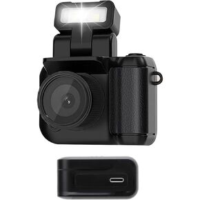 Video Camera, Camcorder 1080P HD 2MP 160° Lens Angle, Small DV Camera with 1.44in Color Screen, Video Camera with Flashlight and 180mAh Battery, Video Recorder for Vlogging