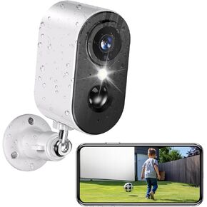 LIWAN Security Cameras Wireless Outdoor, 2K Wireless Cameras for Home Security, Battery Powered WiFi Surveillance Camera with Color Night Vision, 2 Way Talk, PIR Detection, IP65 Cloud/Local Storage