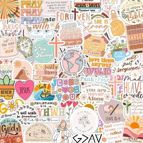 123 PCS Christian Bible Verse Stickers – Inspirational Journaling & Study Decals for Water Bottles, Laptops, Notebooks & Scrapbooking – Waterproof
