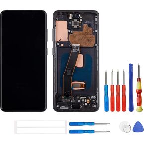 [with Frame] SWARK New TFT Digital Display Compatible with Galaxy S20 5G SM-G981 SM-G981F SM-G981U1 LCD Touch Screen Display with Upgraded Repair Tools Kit-NO Fingerprint Function