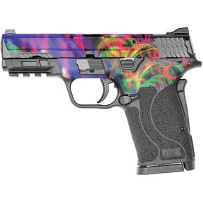 MightySkins Skin Compatible with Smith & Wesson M&P 9mm Shield EZ M2.0 - Neon Splatter | Protective, Durable, and Unique Vinyl Decal wrap Cover | Easy to Apply | Made in The USA