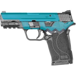 MightySkins Skin Compatible with Smith & Wesson M&P 9mm Shield EZ M2.0 - Teal Chevron | Protective, Durable, and Unique Vinyl Decal wrap Cover | Easy to Apply | Made in The USA
