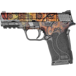 MightySkins Skin Compatible with Smith & Wesson M&P 9mm Shield EZ M2.0 - Wooden Floral | Protective, Durable, and Unique Vinyl Decal wrap Cover | Easy to Apply | Made in The USA