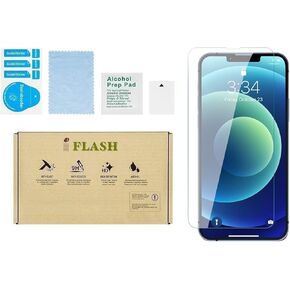 IFLASH HD Crystal Clear Tempered Glass Screen Protector Compatible for Apple iPhone 13 / iPhone 13 Pro 6.1" 2021 Models - Bubble Free/Case Friendly/Transparent Crystal Clear Version