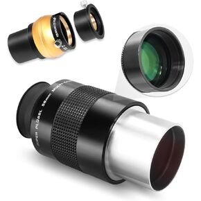 Astromania 2" Upgraded 4-Elements 2.5X Barlow Lens - Bundle with - 2" 56mm Plossl Telescope Eyepiece