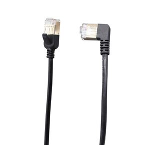 90 Degree Right Angle Cat8 Ethernet Cable, Right Angle Ethernet Cable 32 AWG 40 Gbps High Speed 2000 MHZ Cat8 LAN Network Cord Wire with Gold-Plated RJ45 Connectors (Right Angle, 6.6 FT)