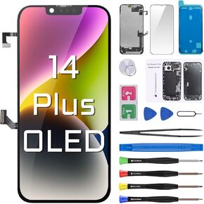 [OLED] Screen Replacement for iPhone 14 Plus 6.7" Display Digitizer Front Speaker Proximity Sensor OLED 3D Touch Full Assembly Repair Fix Tools Kit A2886 A2632 A2885 A2888 A2887