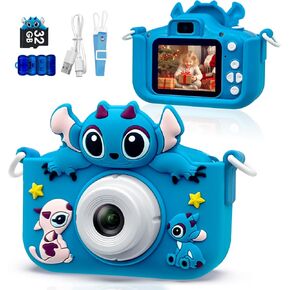 Kids Camera Toddler Digital Camera Little Girls Toy Camera for 3 4 5 7+ Years Old Boys Christmas Birthday Gifts for Kids Digital Camera 40MP Dual Lens 1080P HD Video Selfie Camera with 32GB SD Card