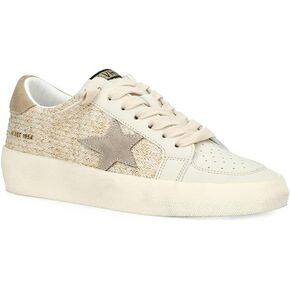 VINTAGE HAVANA Women's Reflex Sneaker, Natural/Gold, 11