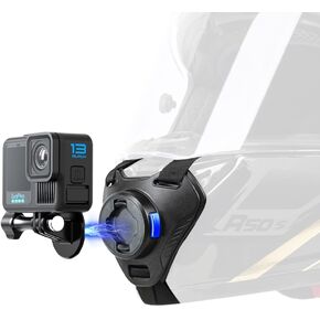 SOH Magnetic Motorcycle Helmet Chin Strap Mount, Motorcycle Helmet Mount Compatible with Go Pro13/12/11/10/9, DJI Action 5 Pro/4/3, Insta360 ONE R,AKASO/Campark/YI and More