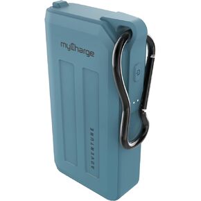 myCharge Portable Charger Waterproof USB C Power Bank Adventure, Rugged Outdoor External Battery Pack Backup (6700 mAh (Blue))