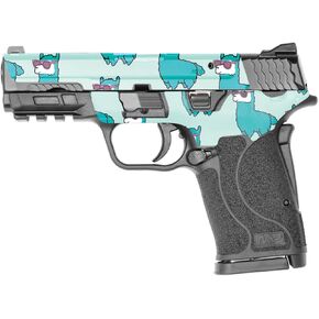 MightySkins Skin Compatible with Smith & Wesson M&P 9mm Shield EZ M2.0 - Awesome Alpacas | Protective, Durable, and Unique Vinyl Decal wrap Cover | Easy to Apply | Made in The USA
