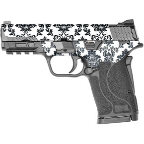 MightySkins Skin Compatible with Smith & Wesson M&P 9mm Shield EZ M2.0 - Vintage Damask | Protective, Durable, and Unique Vinyl Decal wrap Cover | Easy to Apply | Made in The USA