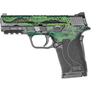 MightySkins Skin Compatible with Smith & Wesson M&P 9mm Shield EZ M2.0 - Green Serpent | Protective, Durable, and Unique Vinyl Decal wrap Cover | Easy to Apply | Made in The USA