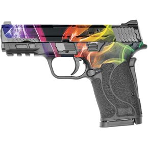 MightySkins Skin Compatible with Smith & Wesson M&P 9mm Shield EZ M2.0 - Bright Smoke | Protective, Durable, and Unique Vinyl Decal wrap Cover | Easy to Apply | Made in The USA
