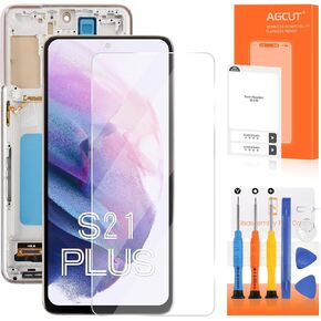 TFT for Samsung Galaxy S21 Plus Screen Replacement S21 Plus 5G LCD Display SM-G996W SM-G996U LCD Digitizer Screen Touch Assembly with Frame(Original Size,No Fingerprint) (Gold)