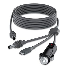 for Starlink Mini 3 in 1 DC Power Cable Cigarette Lighter 10FT, High-Speed Starlink Mini 100W+ USB C Replacement Cable, Starlink Mini 12V-24V Car Charger Supply Cord Adapter Plug 18AWG Accessories
