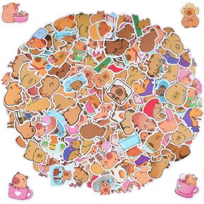 200 Pcs Capybara Stickers Kawaii Stickers Waterproof Cute Animal Sticker DIY Fashion Sticker Capybara Birthday Decorations for Adults Teens Girls