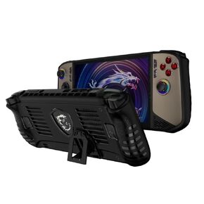 CDCHGAM Protector Cover Case Compatible with MSI Claw 8 AI+ A2VM,Soft Protective TPU Skin with Kickstand for New MSI Claw 8 AI+-Black