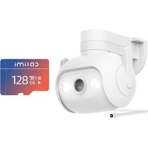 IMILAB EC5 Camera+128GB SD Card: 2K Camera for Home Security 360° Rotating Surveillance