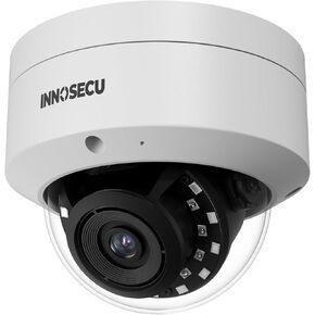 AI 8MP PoE IP Camera, Vandal-Proof Dome Security Camera Outdoor, AI Alarms with Human and Vehicle Detection, Night Vision 100ft, 2.8mm Lens Wide Angle 110°, Built-in Mic, IND8BR54A (White)
