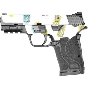 MightySkins Skin Compatible with Smith & Wesson M&P 9mm Shield EZ M2.0 - Funky Pineapples | Protective, Durable, and Unique Vinyl Decal wrap Cover | Easy to Apply | Made in The USA