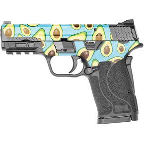 MightySkins Skin Compatible with Smith & Wesson M&P 9mm Shield EZ M2.0 - Blue Avocados | Protective, Durable, and Unique Vinyl Decal wrap Cover | Easy to Apply | Made in The USA