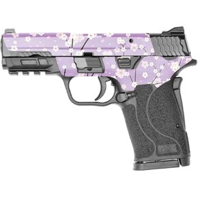 MightySkins Skin Compatible with Smith & Wesson M&P 9mm Shield EZ M2.0 - Sakura Purple | Protective, Durable, and Unique Vinyl Decal wrap Cover | Easy to Apply | Made in The USA