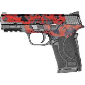 MightySkins Skin Compatible with Smith & Wesson M&P 9mm Shield EZ M2.0 - Red Modern Camo | Protective, Durable, and Unique Vinyl Decal wrap Cover | Easy to Apply | Made in The USA