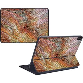 MightySkins Carbon Fiber Skin for Apple iPad Pro Smart Keyboard 11" (2018) - Heartwood - Protective, Durable Textured Carbon Fiber Finish - Easy to Apply, Remove, and Change Styles - Made in The USA